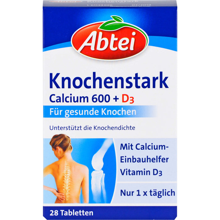 Abtei Knochenstark Calcium 600 + D3 Tabletten, 28 St. Tabletten
