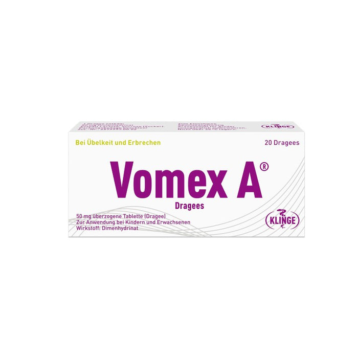 Vomex A Dragees, 20 St. Tabletten
