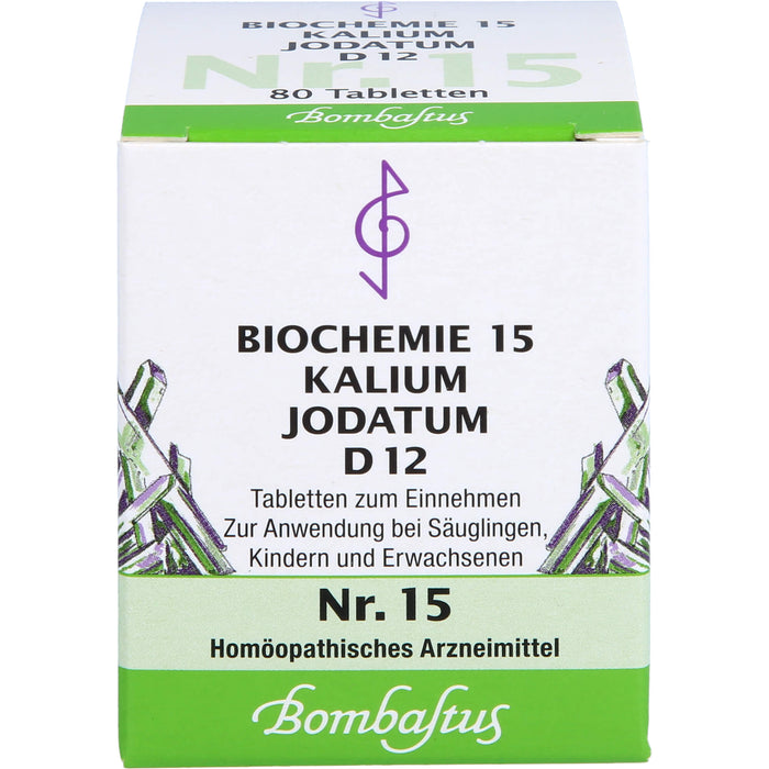 Biochemie 15 Kalium jodatum Bombastus D12 Tbl., 80 St TAB