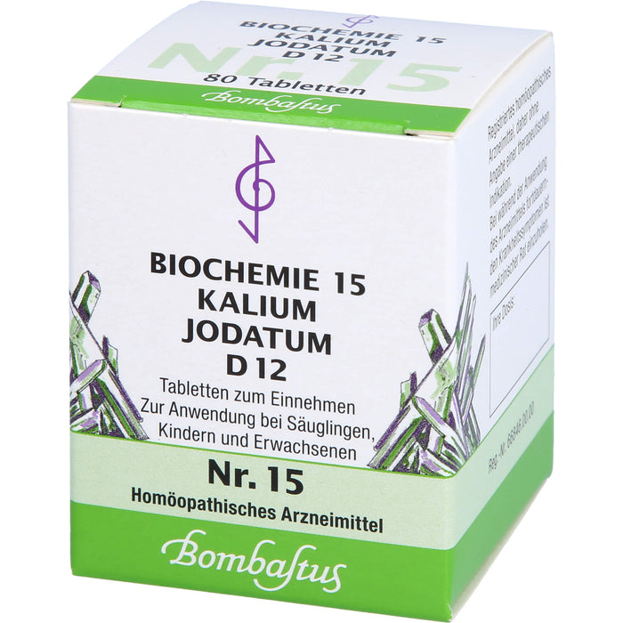 Biochemie 15 Kalium jodatum Bombastus D12 Tbl., 80 St TAB