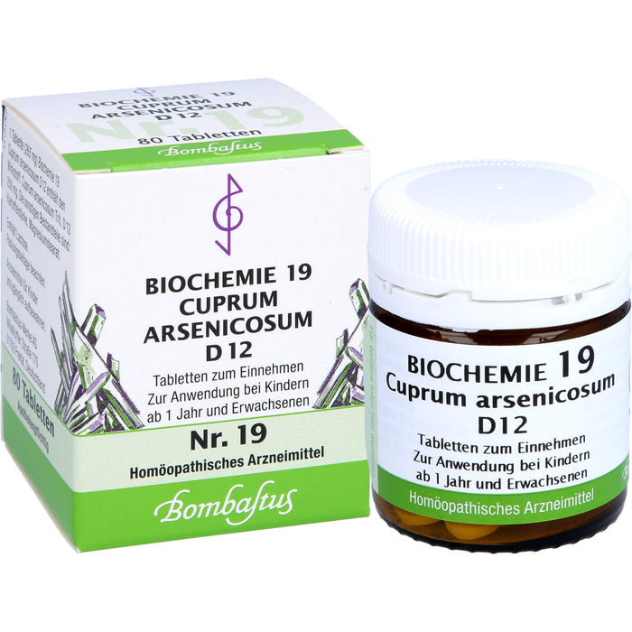 Biochemie 19 Cuprum arsenicosum Bombastus D12 Tbl., 80 St TAB