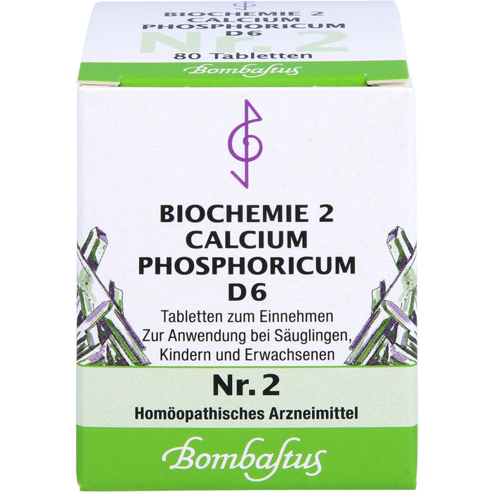 Biochemie 2 Calcium phosphoricum Bomastus D6 Tbl., 80 St TAB