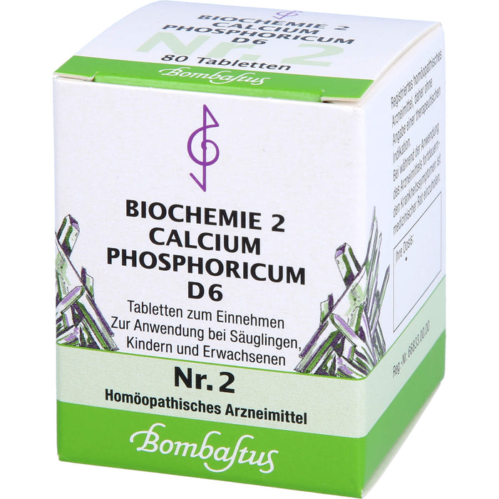 Biochemie 2 Calcium phosphoricum Bomastus D6 Tbl., 80 St TAB