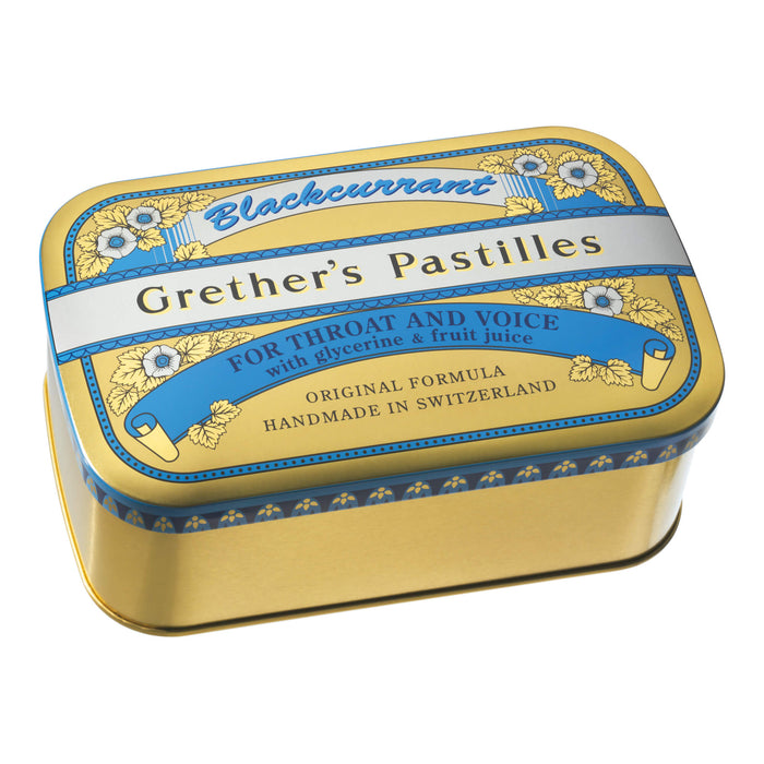 Grethers Blackcurrant Gold zuckerhaltige Pastillen, 440 g Pastillen