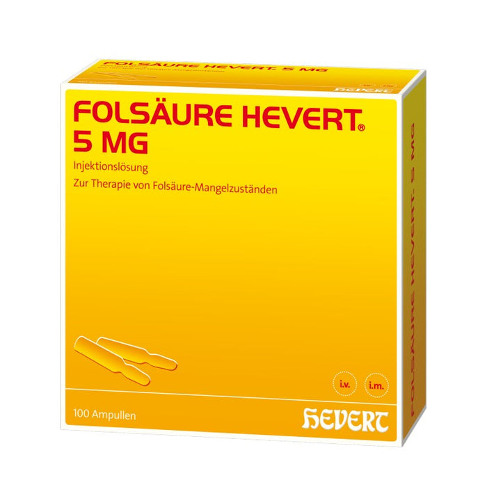 Folsäure Hevert 5 mg Ampullen, 100 St. Ampullen