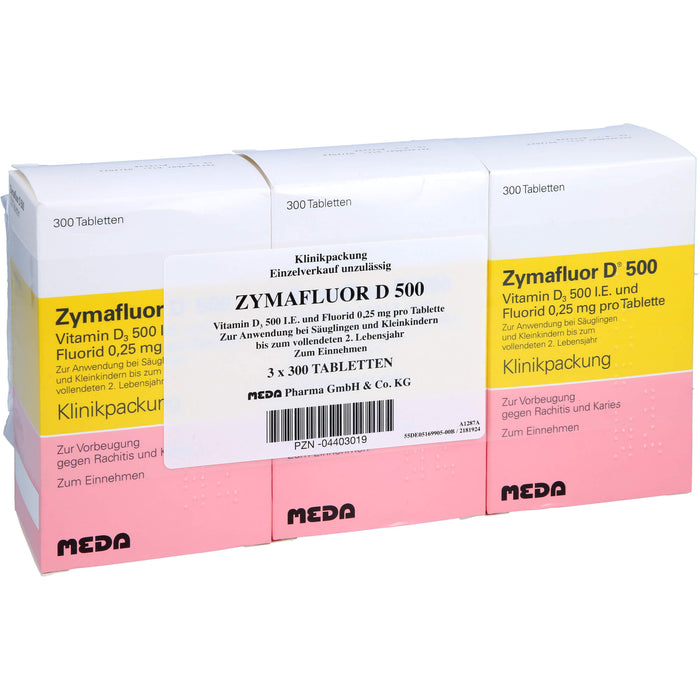 Zymafluor D 500 Tabletten zur Vorbeugung gegen Rachitis und Karies, 900 St. Tabletten