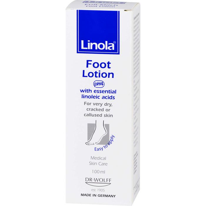Linola Fuß-Milch bei sehr rissiger, trockener oder verhornter Haut, 100 ml Creme