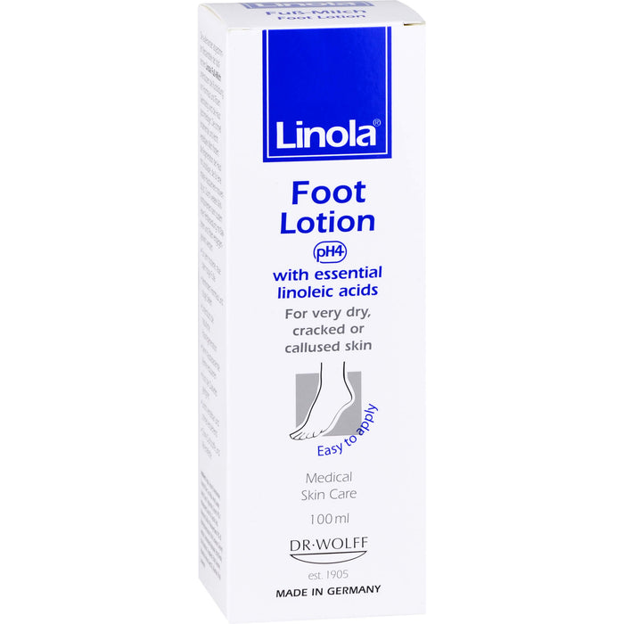 Linola Fuß-Milch bei sehr rissiger, trockener oder verhornter Haut, 100 ml Creme