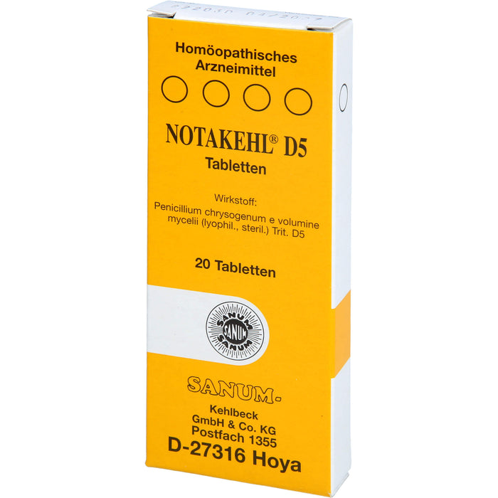 NOTAKEHL D5 Tabletten, 20 St. Tabletten