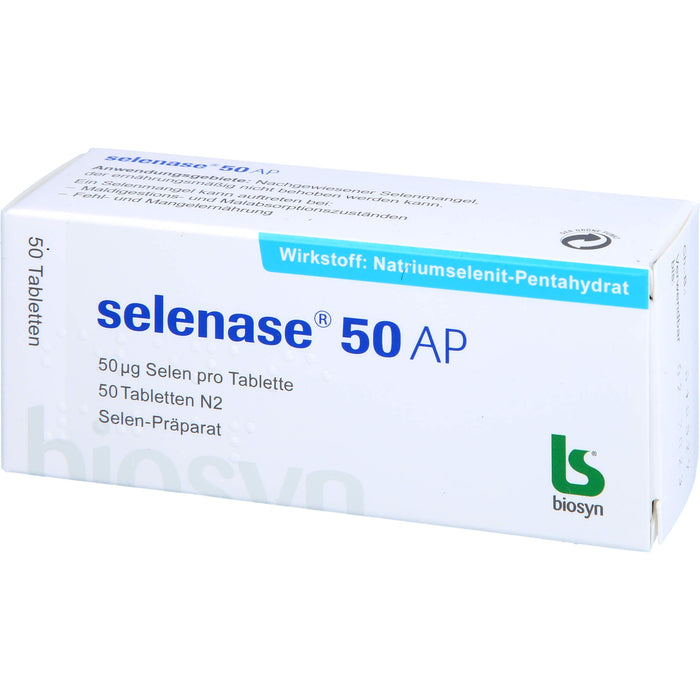 selenase 50 AP Tabletten bei nachgewiesenem Selenmangel, 50 St. Tabletten