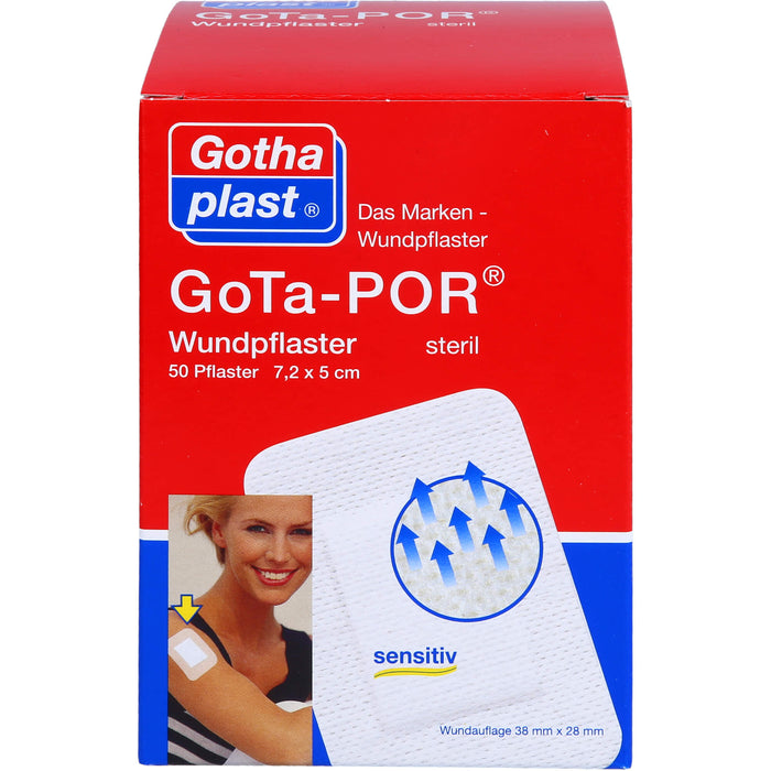 GoTa-POR Wundpflaster steril 7,2cmx5cm, 50 St PFL