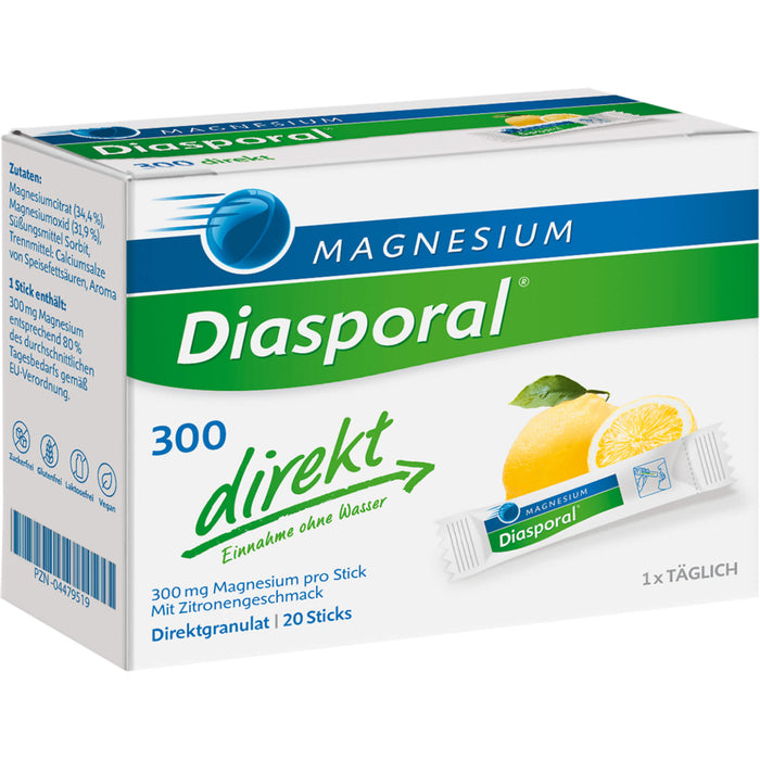 Diasporal 300 direkt Magnesium Granulat Sticks, 20 St. Beutel