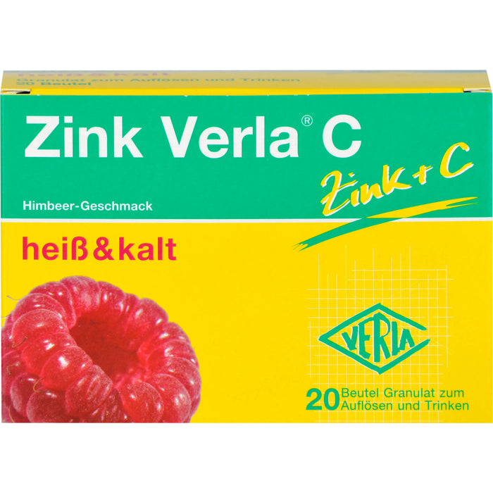 Zink Verla C Himbeer-Geschmack heiß & kalt Granulat, 20 St. Beutel