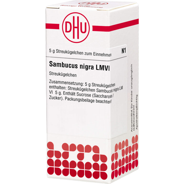 DHU Sambucus nigra LM VI Streukügelchen, 5 g Globuli