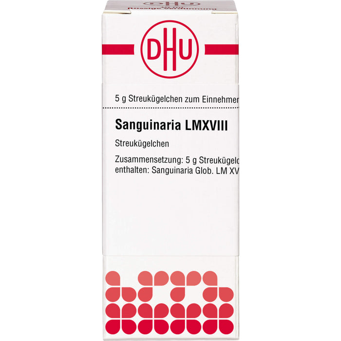 DHU Sanguinaria LM XVIII Streukügelchen, 5 g Globuli