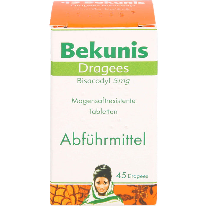 Bekunis Dragees Bisacodyl 5 mg Abführmittel, 45 St. Tabletten