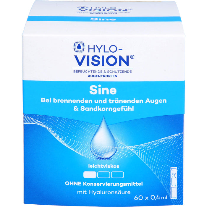 HYLO-VISION Sine Augentropfen bei brennenden Augen, 60 St. Ampullen