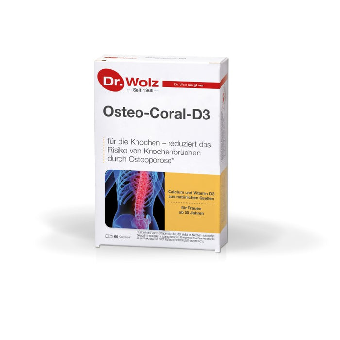 Dr. Wolz Osteo-Coral-D3 für die Knochen Kapseln, 60 St. Kapseln