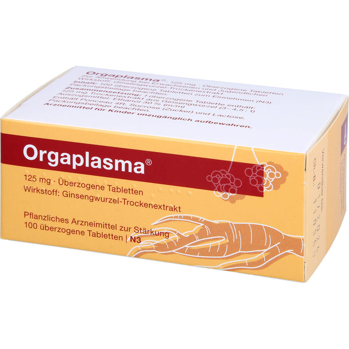 Orgaplasma, 125 mg, Überzogene Tabletten, 100 St. Tabletten