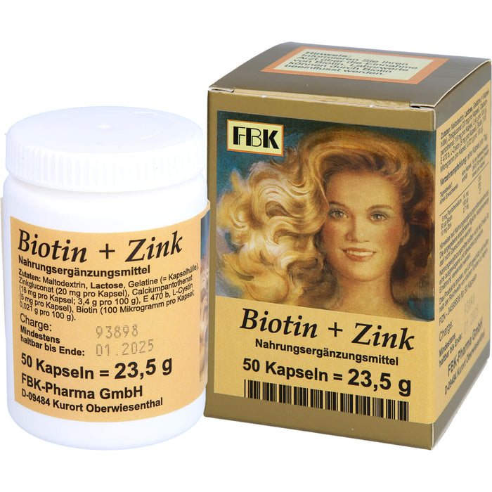 Biotin + Zink Haarkapseln, 50 St KAP
