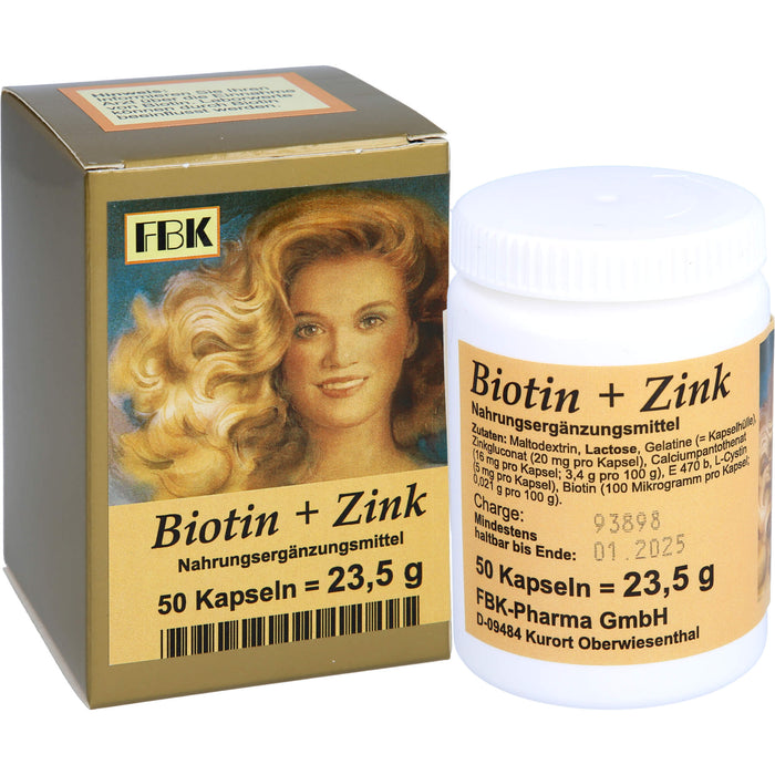 Biotin + Zink Haarkapseln, 50 St KAP