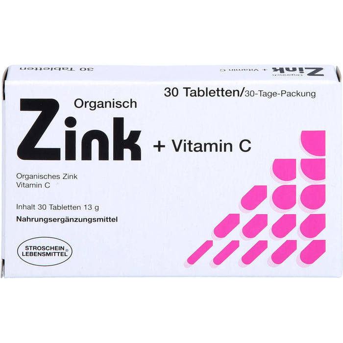 STROSCHEIN Zink organisch + Vitamin C Tabletten, 30 St. Tabletten