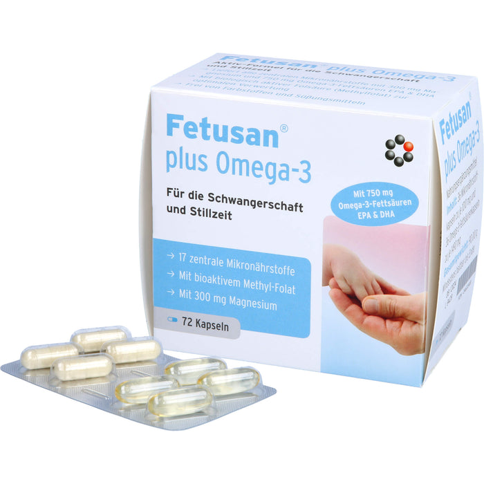 Fetusan plus Omega-3 Kapseln für Schwangerschaft und Stillzeit, 72 St. Kapseln