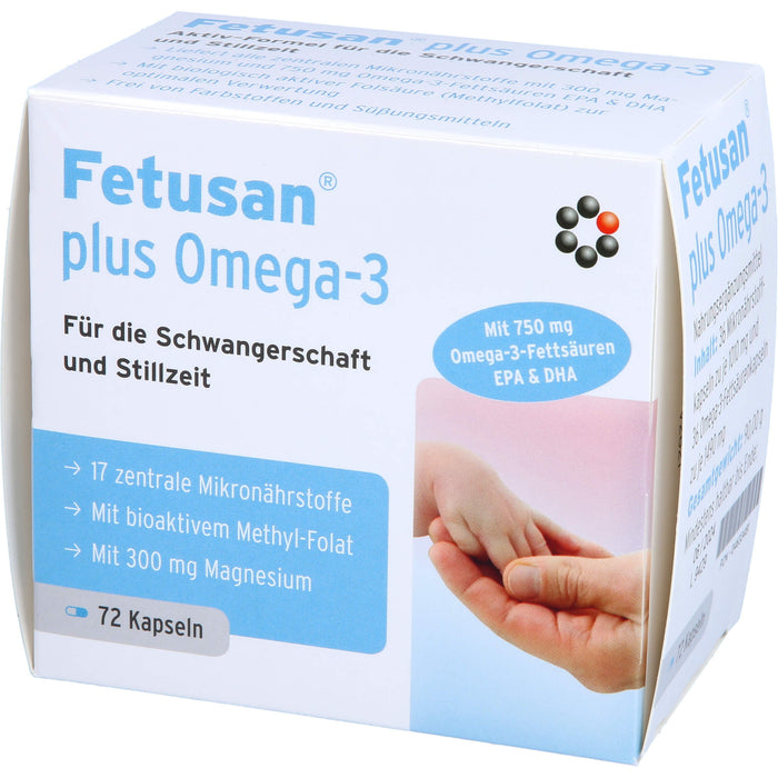 Fetusan plus Omega-3 Kapseln für Schwangerschaft und Stillzeit, 72 St. Kapseln