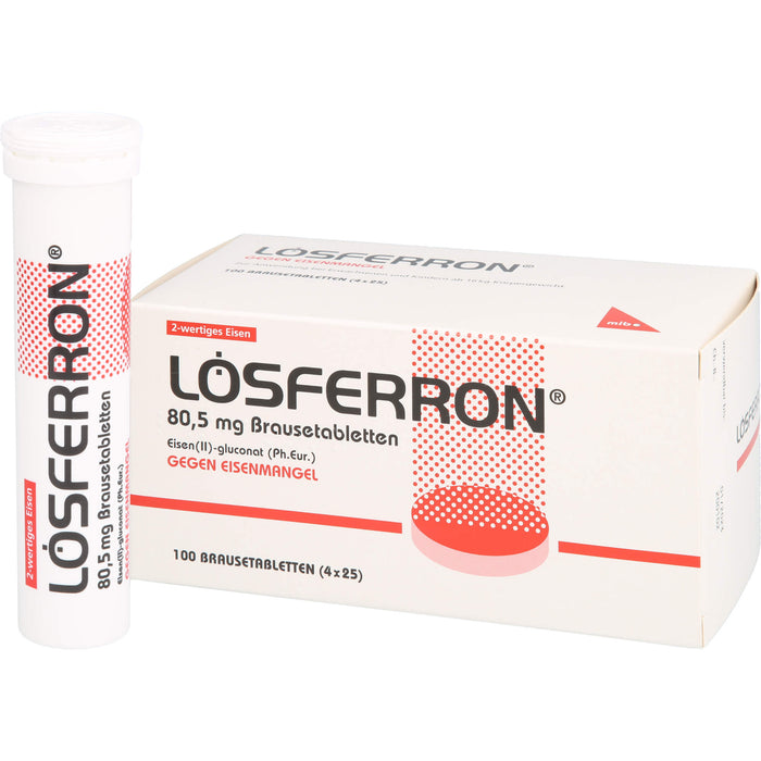 LÖSFERRON Brausetabletten gegen Eisenmangel, 100 St. Tabletten