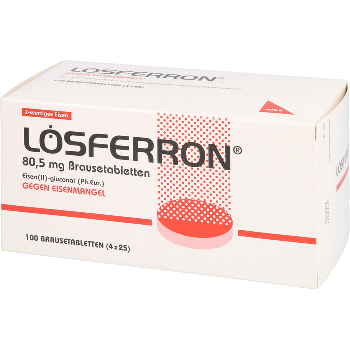 LÖSFERRON Brausetabletten gegen Eisenmangel, 100 St. Tabletten