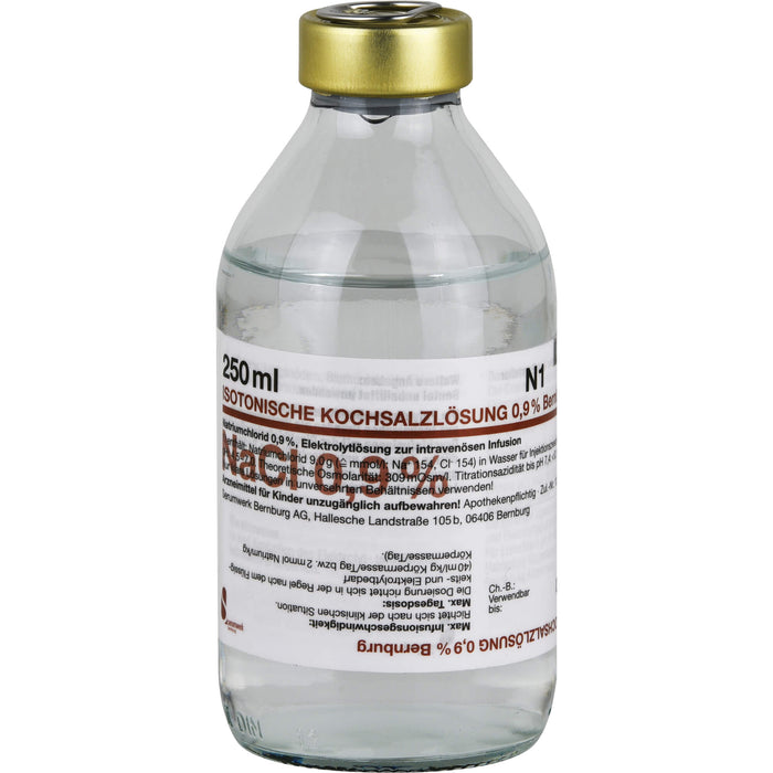 Isotonische Kochsalzlösung 0,9% Bernburg Inf.-Lsg., 250ml, 250 ml INF
