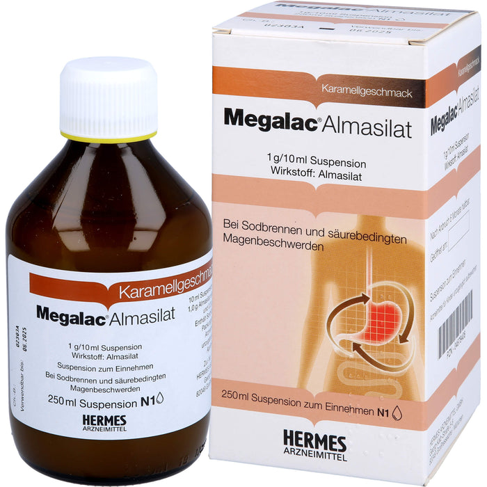 Megalac Almasilat 1 g/10 ml Suspension, 250 ml SUS