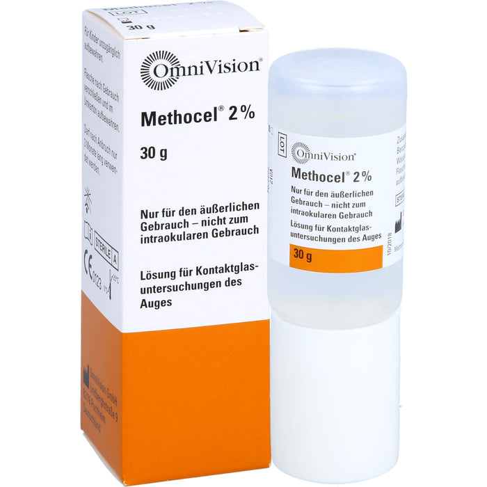 OmniVision Methocel 2% Lösung für Kontaktglasuntersuchungen des Auges, 30 g Lösung