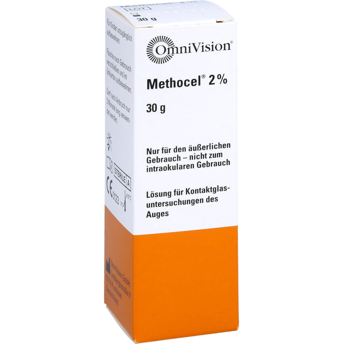 OmniVision Methocel 2% Lösung für Kontaktglasuntersuchungen des Auges, 30 g Lösung