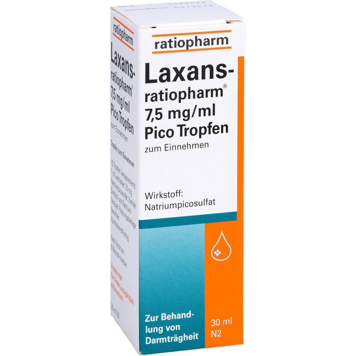 Laxans-ratiopharm 7,5 mg/ml Pico Tropfen zum Einnehmen, 30 ml Lösung