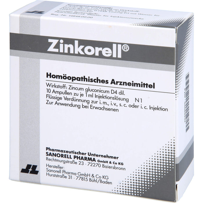 Zinkorell, Injektionslösung, 10X1 ml AMP