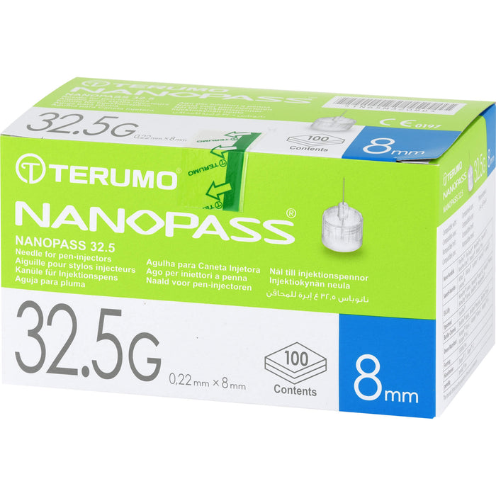 TERUMO NANOPASS 32,5 Pen Kanüle 0,22x8mm, 100 St KAN