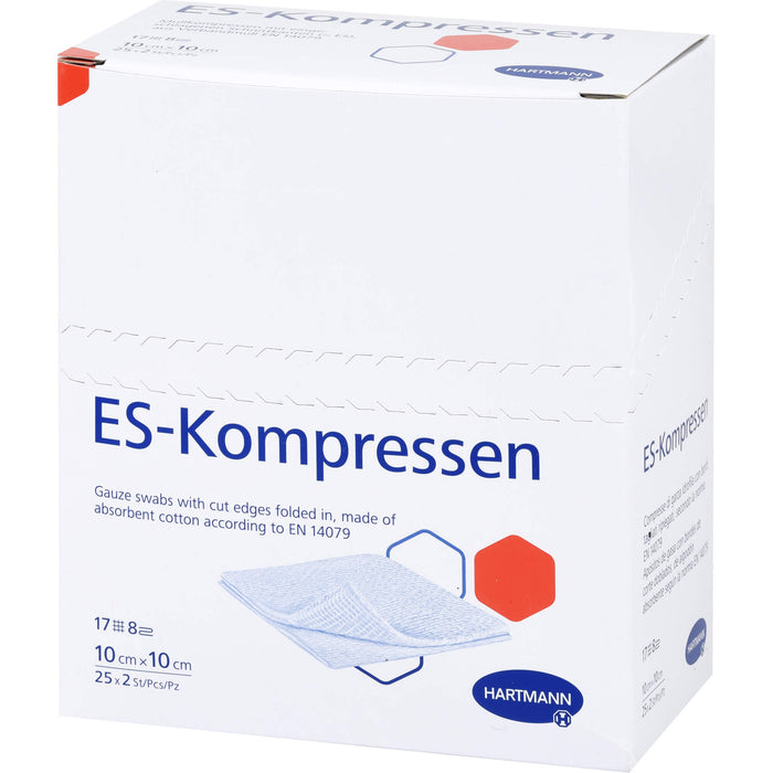 ES-Kompresse steril 10 x 10 cm 8f CPC, 50 St. Kompressen