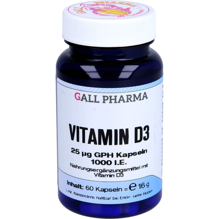 Vitamin D3 25 ug GPH Kapseln, 60 St KAP