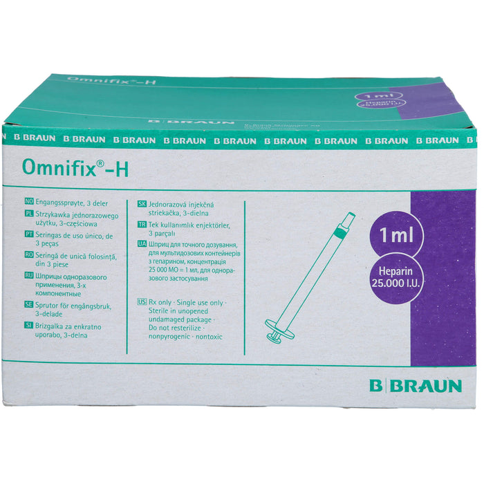 OMNIFIX Heparin 25,000 I.E.Latexfrei, 100X1 ml SRI