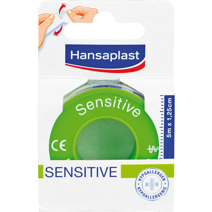 Hansaplast Sensitive Fixierpflaster 5 m x 1,25 cm, 1 St. Pflaster