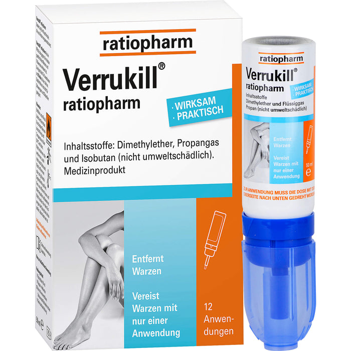 Verrukill-ratiopharm Spray zur Vereisung von Warzen, 50 ml Lösung