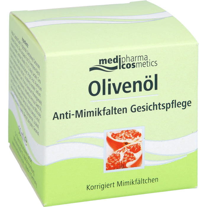 medipharma cosmetics Olivenöl Anti-Mimikfalten Gesichtspflege, 50 ml Creme
