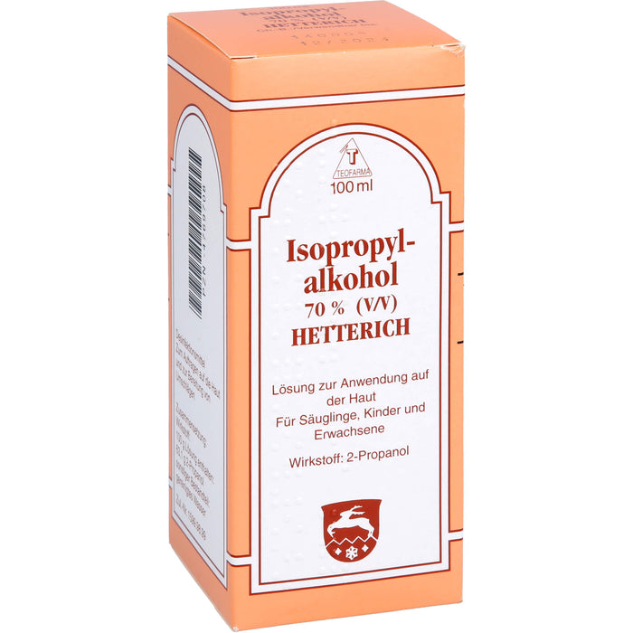 Isopropylalkohol 70 % Hetterich Desinfektionslösung, 100 ml Lösung