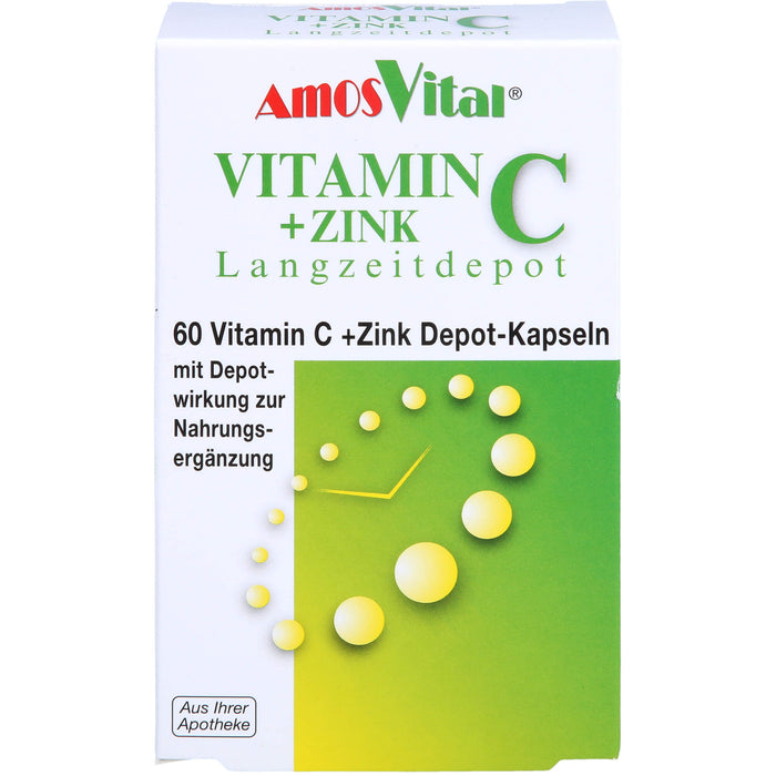AmosVital Vitamin C+Zink Depot Kapseln, 60 St. Kapseln