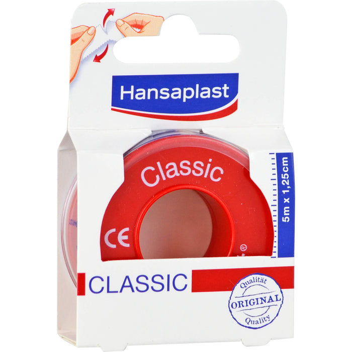 Hansaplast Classic Fixierpflaster 5 m x 1,25 cm, 1 St. Pflaster