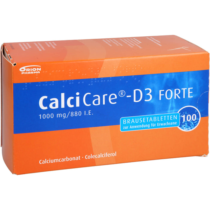 CalciCare-D3 FORTE 1000 mg/880 I.E. Brausetabletten, 100 St BTA