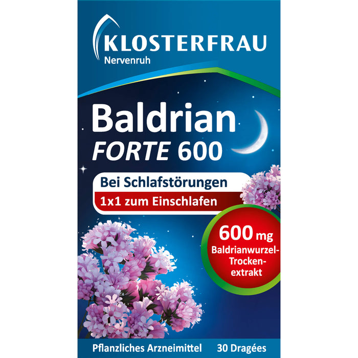 Klosterfrau Nervenruh Baldrian Forte 600 Dragées, 30 St. Tabletten