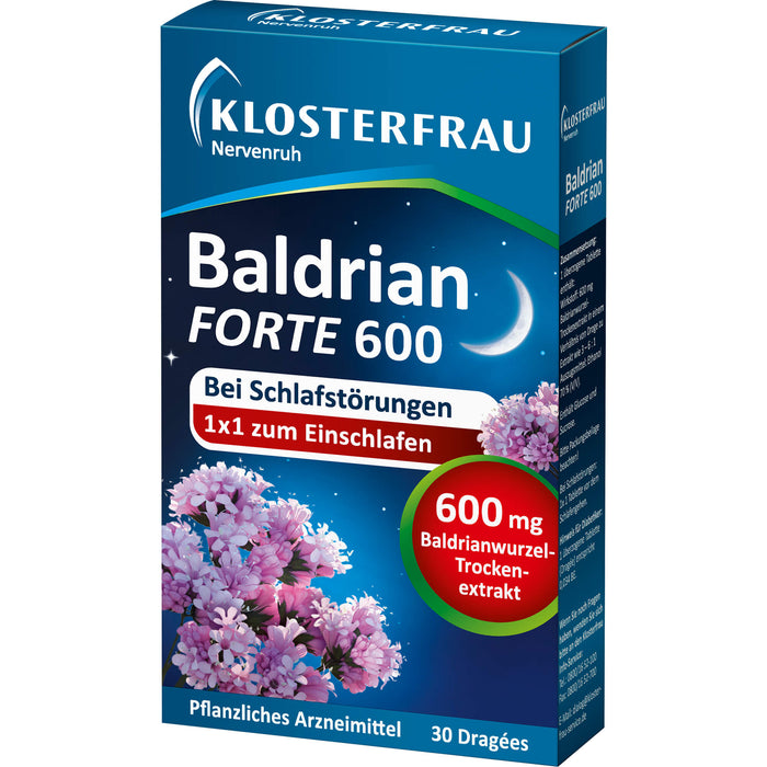 Klosterfrau Nervenruh Baldrian Forte 600 Dragées, 30 St. Tabletten