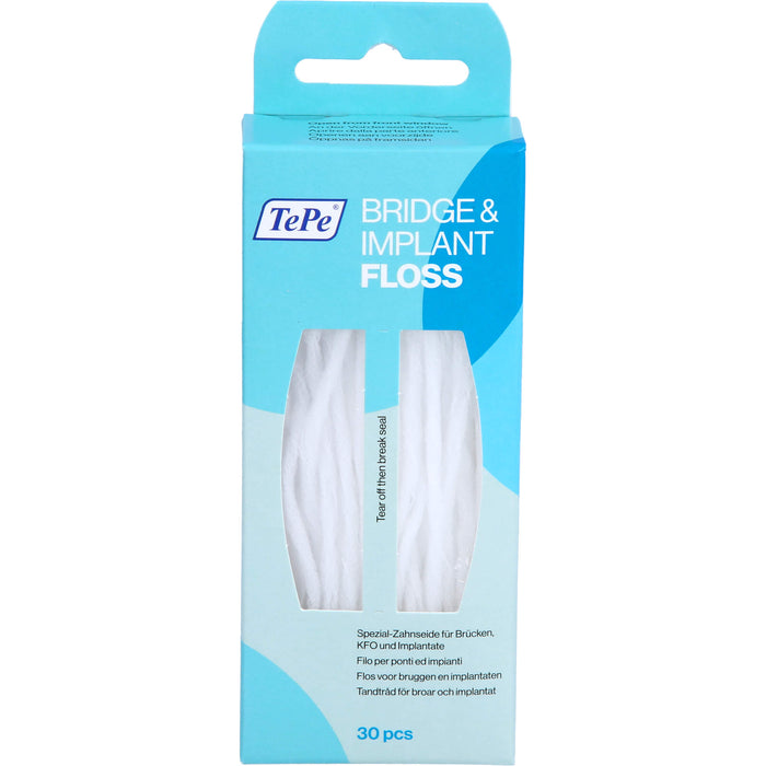 TePe Bridge & Implant Floss Spezial-Zahnseide für Brücken und Implantate, 1 St. Zahnseide